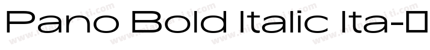 Pano Bold Italic Ita字体转换